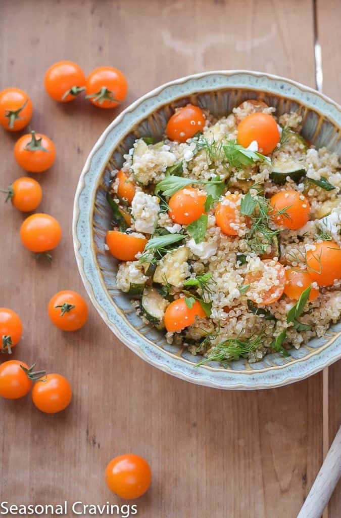how long to cook quinoa with Zucchini and Tomatoes
